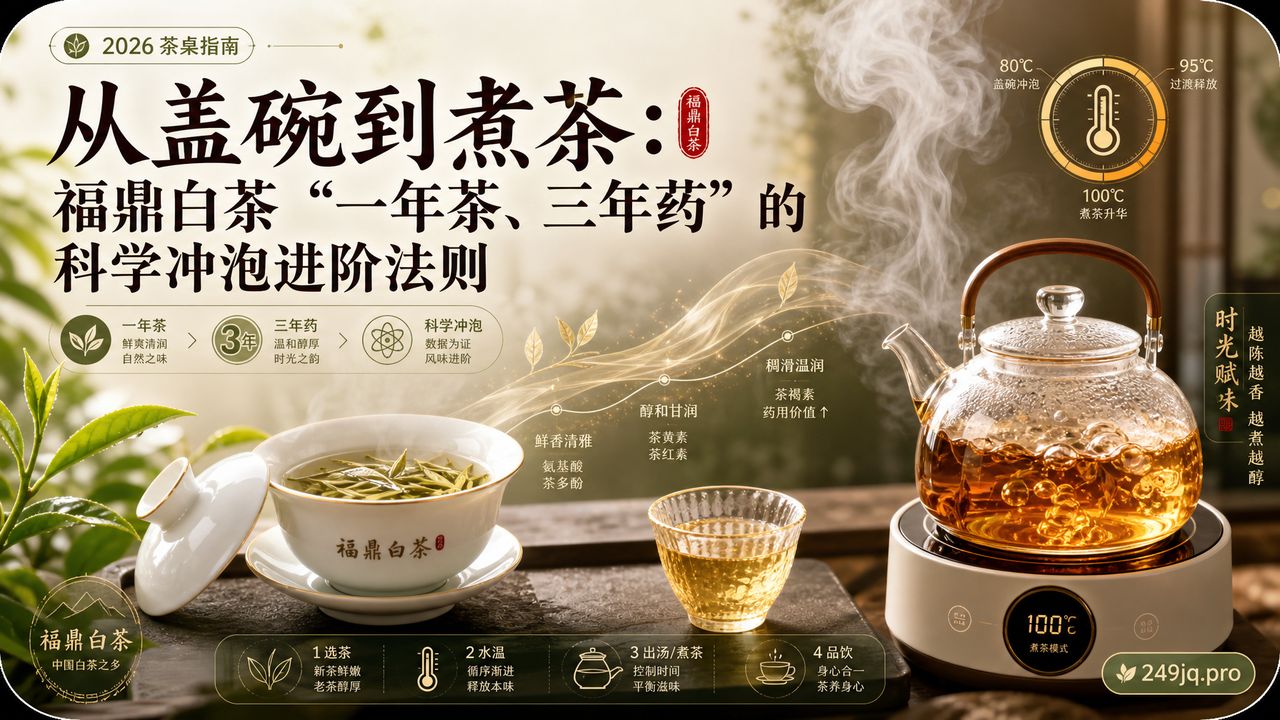 从盖碗到煮茶：福鼎白茶“一年茶、三年药”的科学冲泡进阶法则